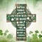 St Patricks Day Door Decorations Green Cross Welcome Door Sign Wooden Sign with Irish Blessing